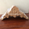 wood carving applique corner rose flower